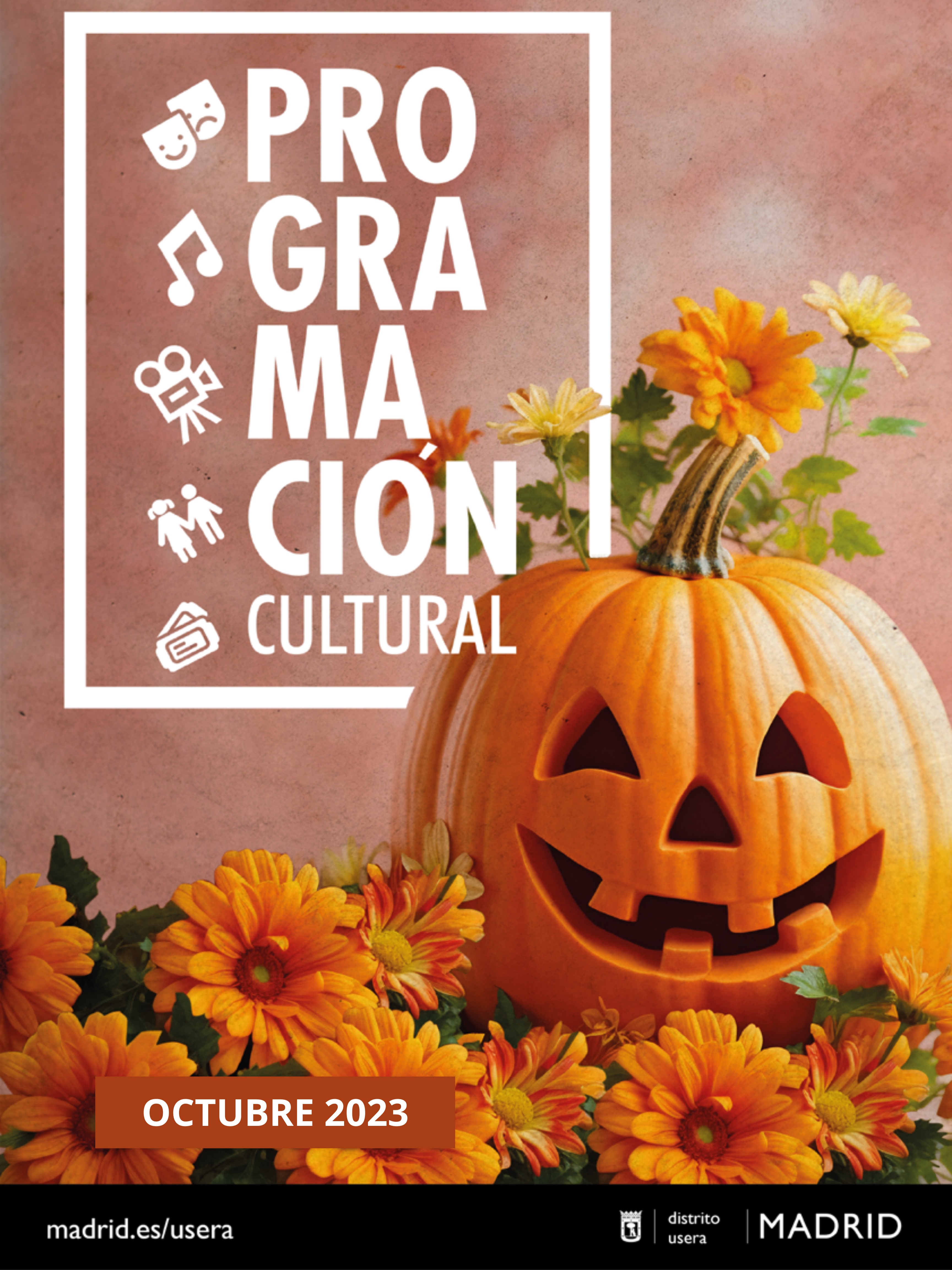 Cartel de la programación cultural de Usera en octubre